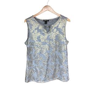 By Design Extra Large (XL) Gold Embellished Grey Sleeveless Tank